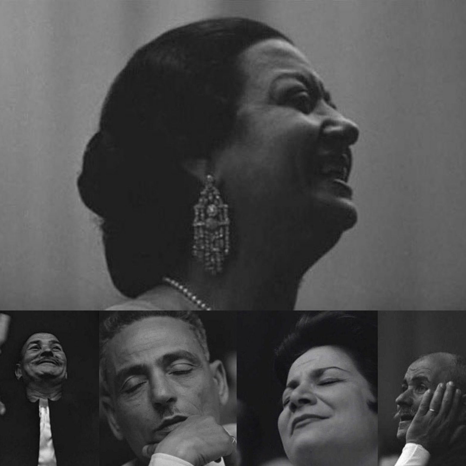 Ümmü Gülsüm'ü dinleyenlerin yüz ifadeleri. Ümmü Gülsüm'ü dinleyenlerin yüz ifadeleri.