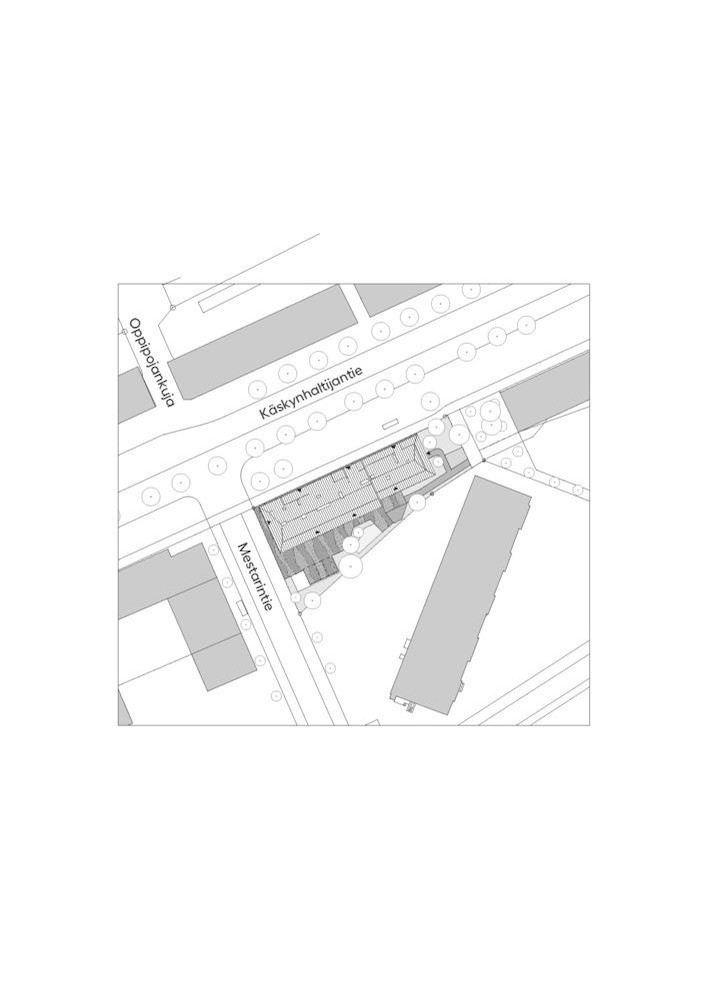 Helsingin Muurarimestari, vaziyet planı. Helsingin Muurarimestari, vaziyet planı.